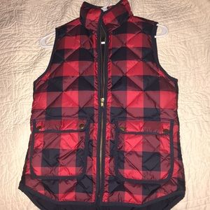 J Crew Buffalo Check Excursion vest